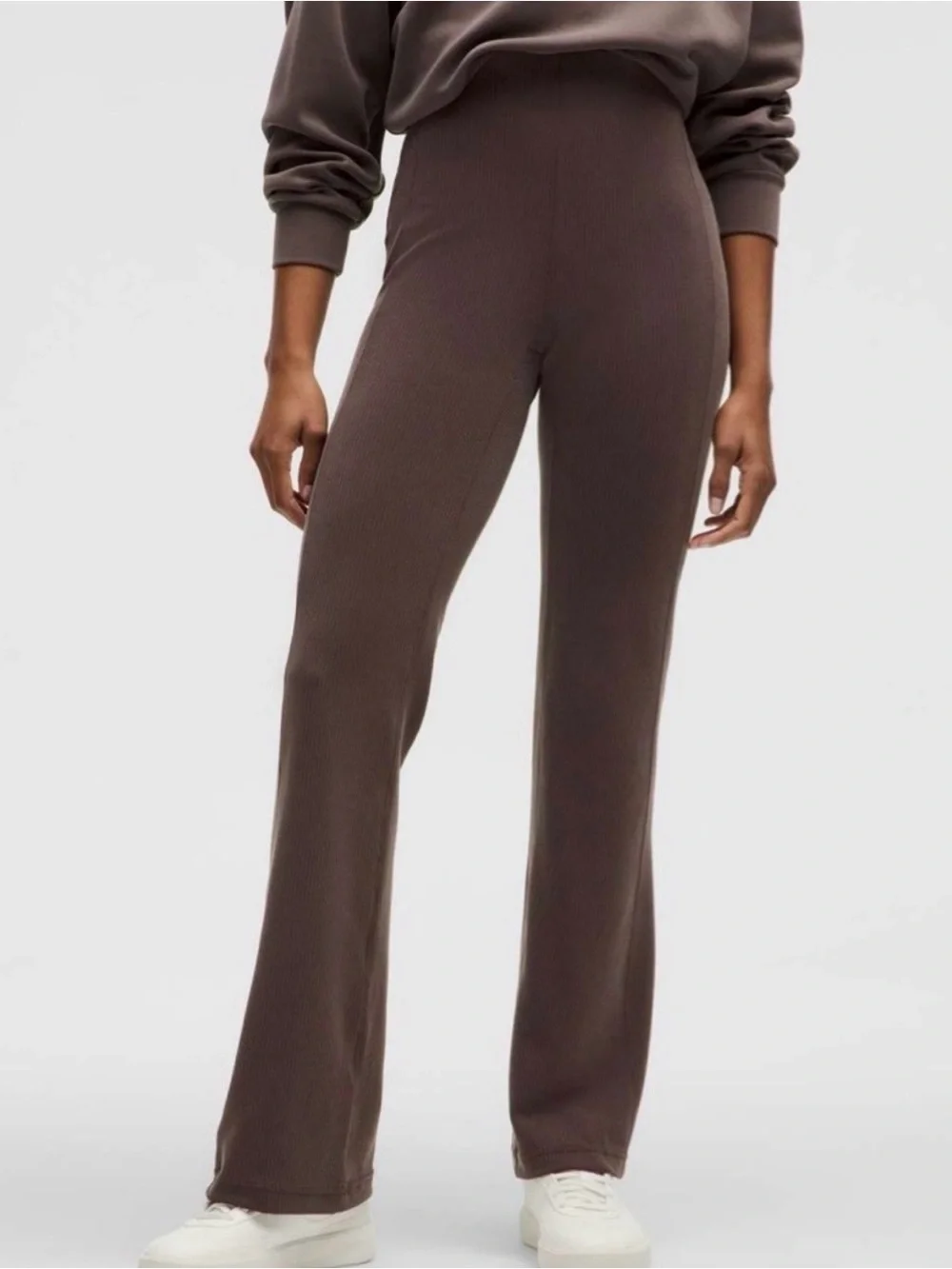 Lululemon Ribbed Softstreme Flared Pant in Espresso - Size 2 - Picture 2 of 10
